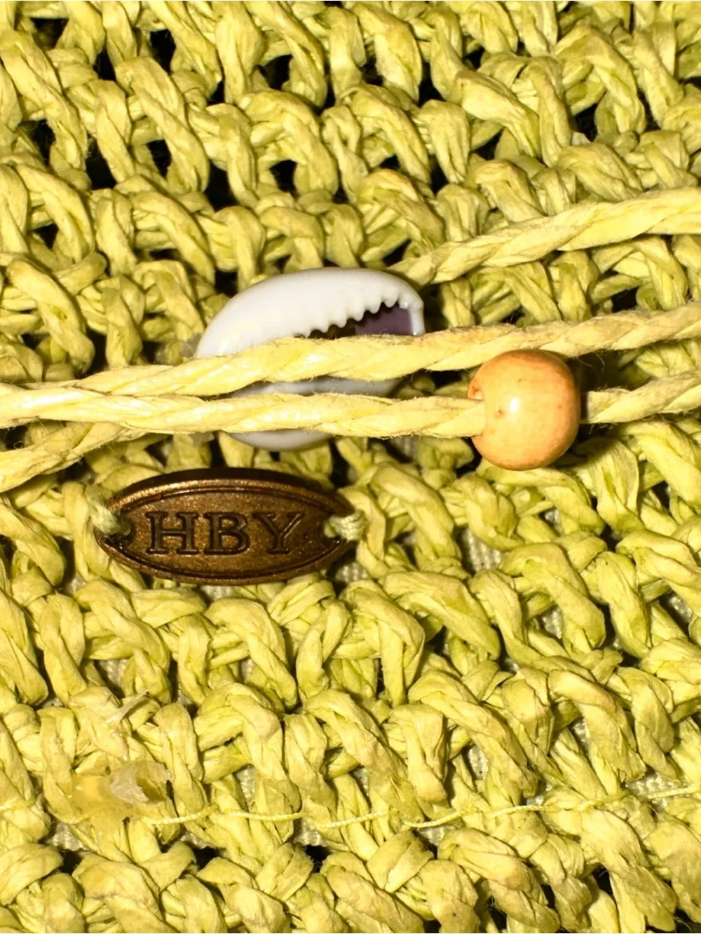 Women’s HBY Miami Light Green Bucket Hat with Beads and Seashells
